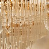 Glass and crystal waterfall chandelier