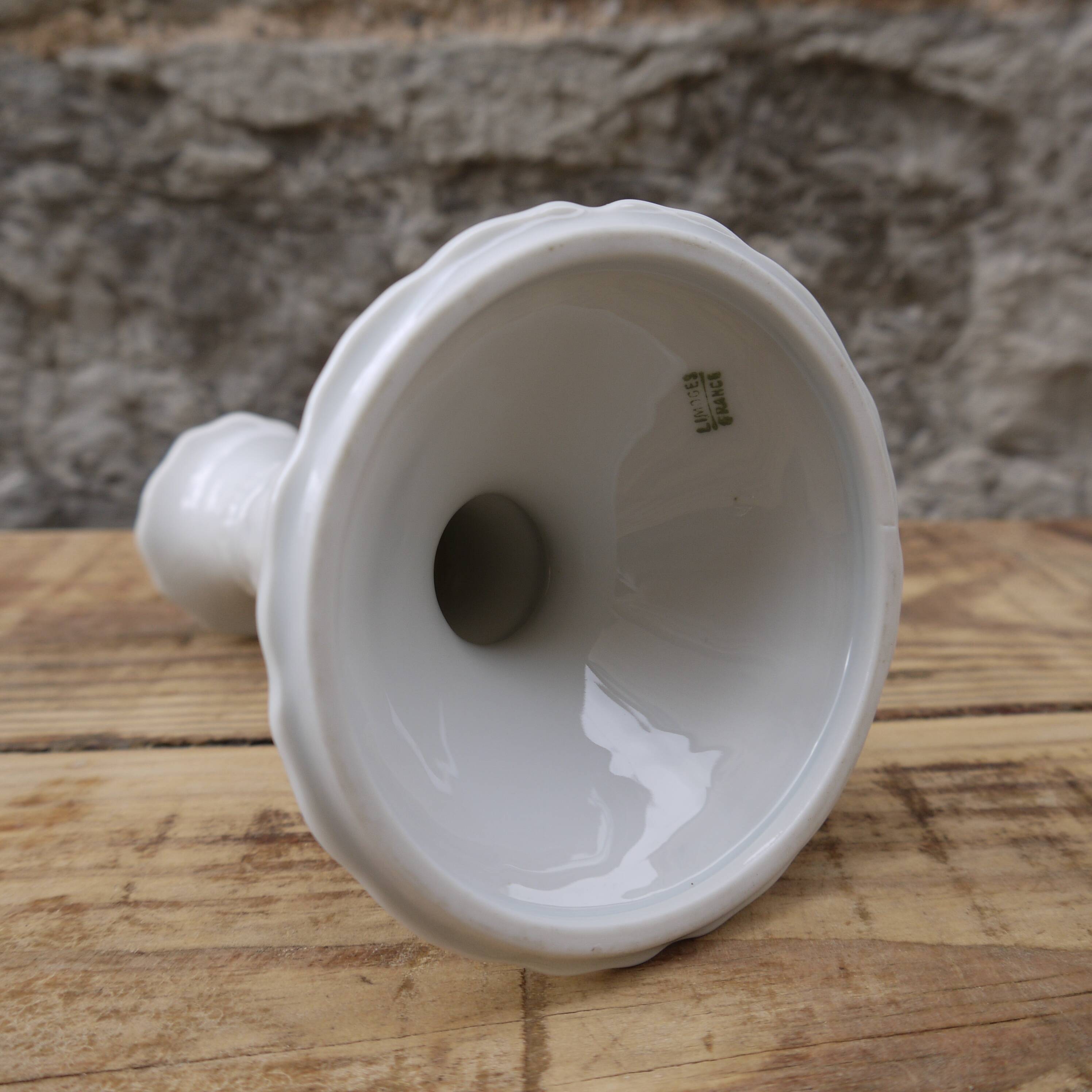 Limoges porcelain candlestick