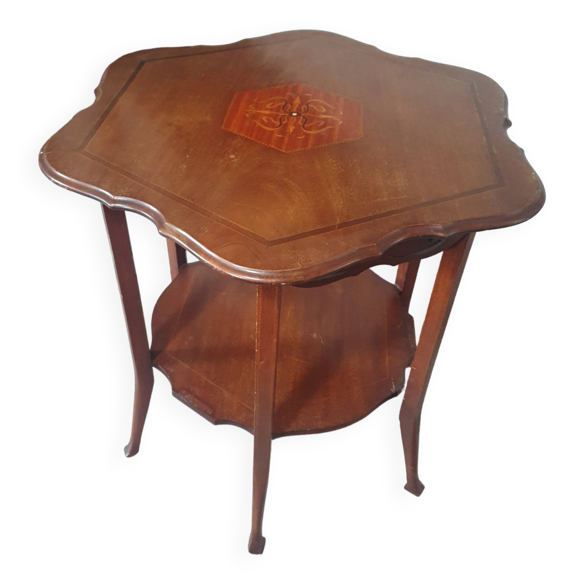 table d'appoint en marqueterie vintage the peppercorn brothers deptford broadway  quelques traces d'