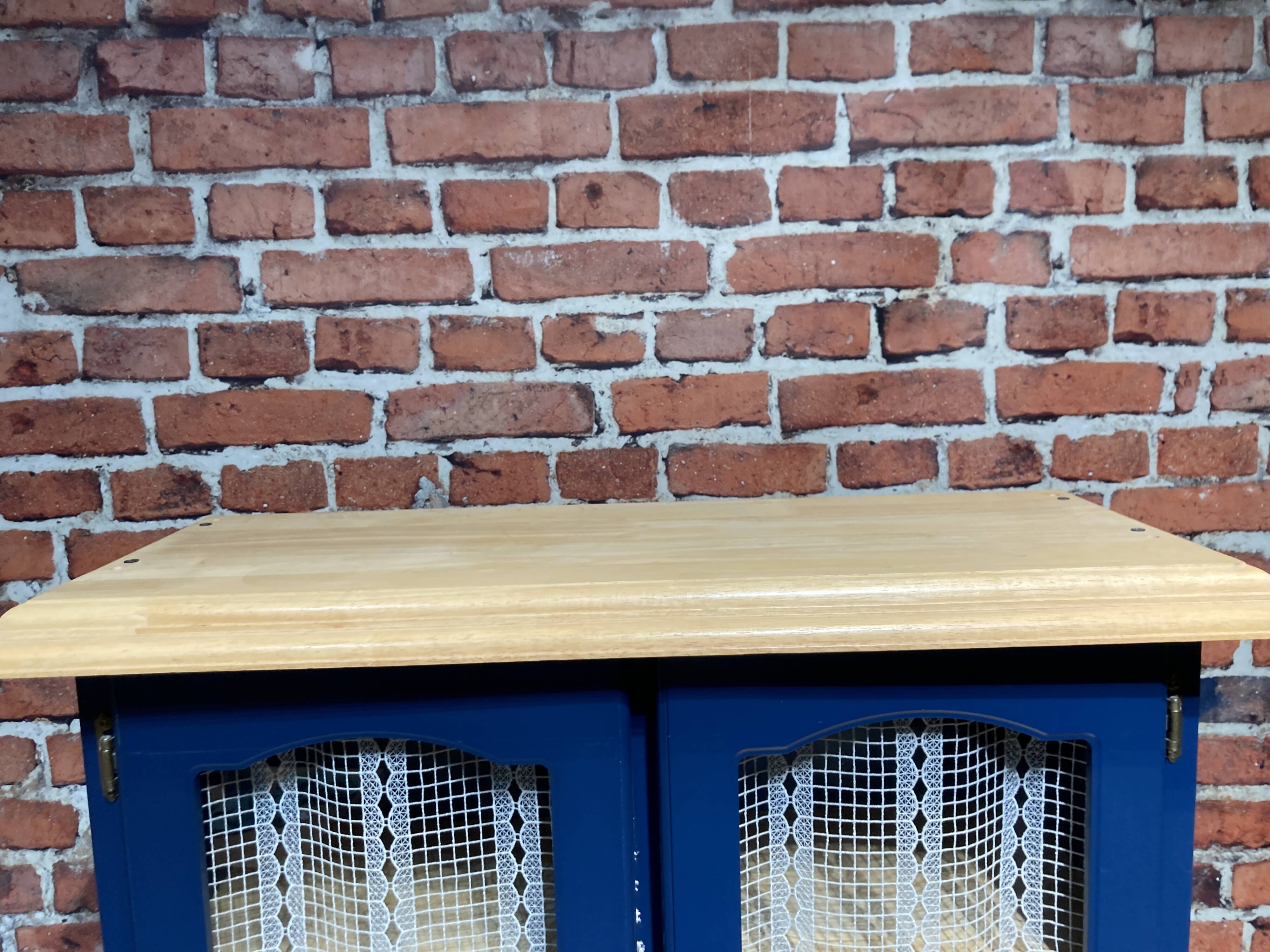 Blue painted wooden dresser