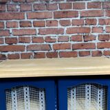 Blue painted wooden dresser