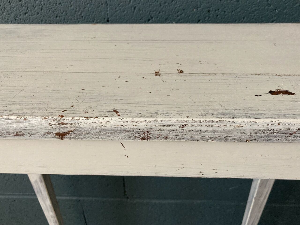 Side table in gray patinated oak