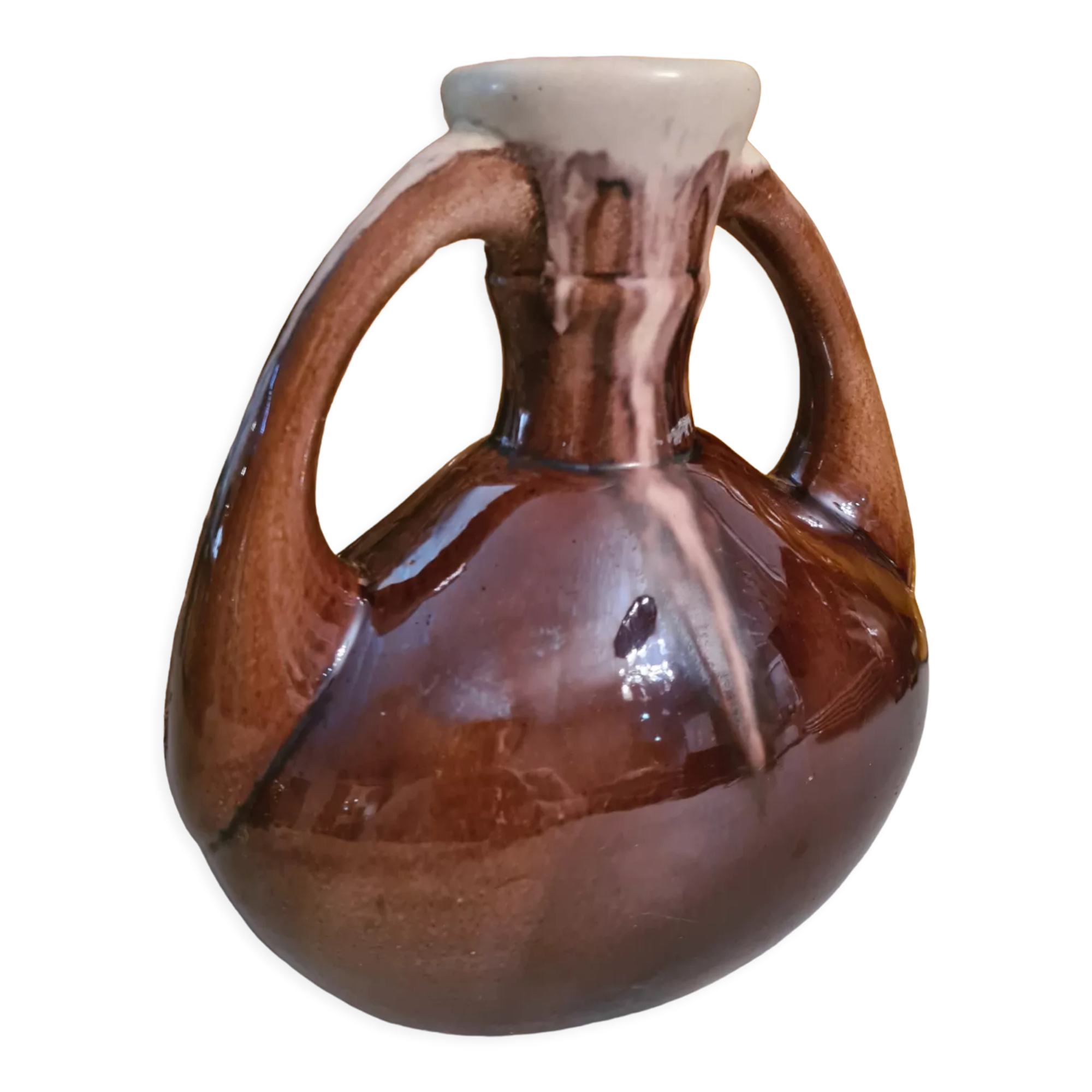 Ceramic vase amphora gustave de bruyn lille fives art new model 1498