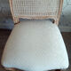 Set of 4 dining chairs in white ceruse wood Louis XV style