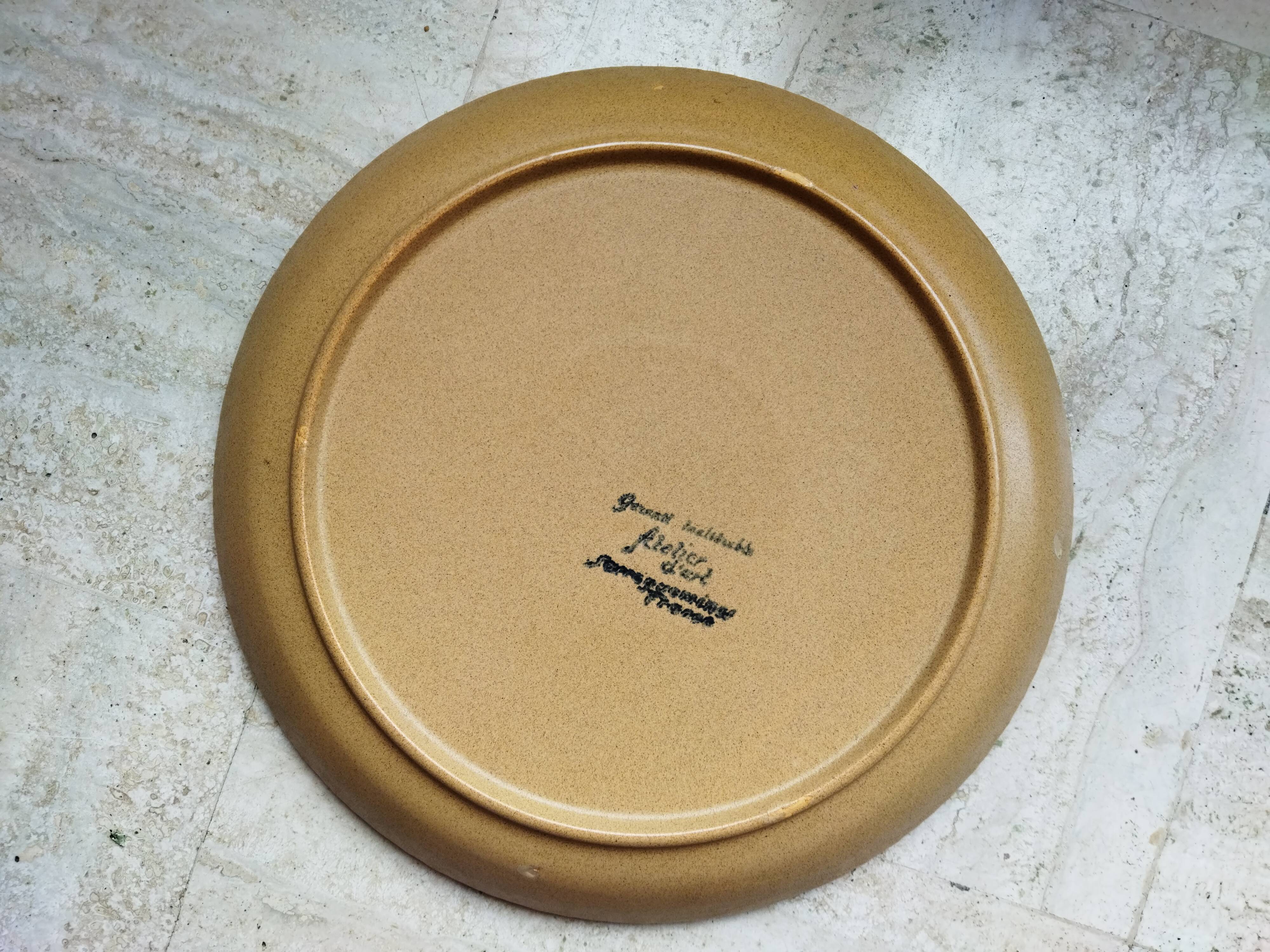 Sarreguemines round dish "Chaumière"