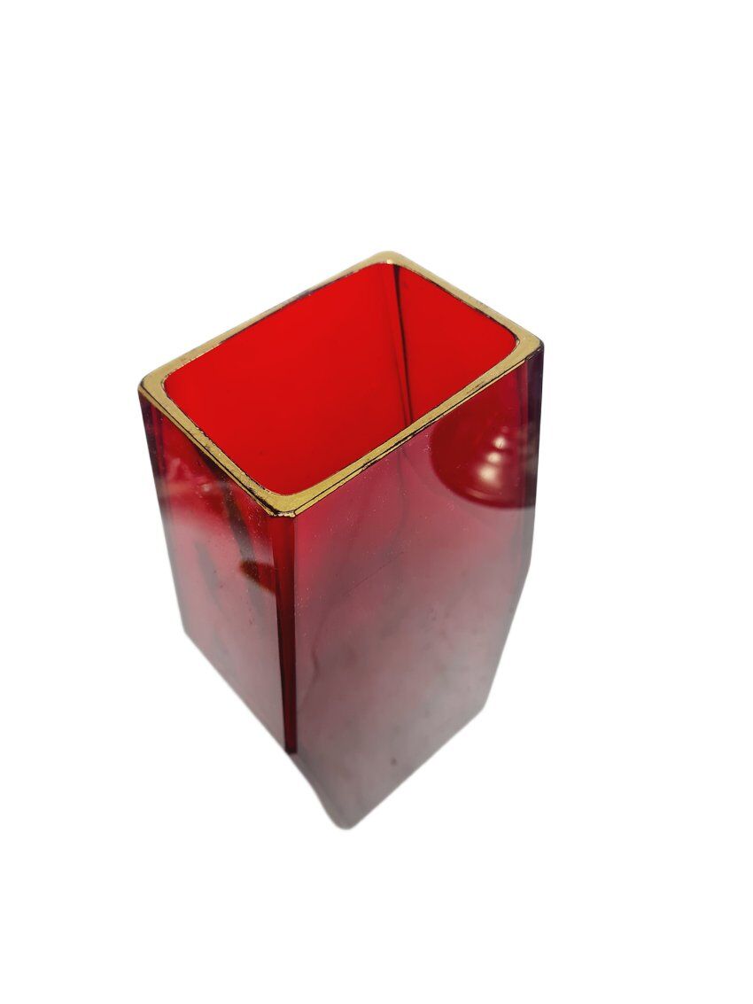 Art Deco glass vase by Joseph Hoffmann from Moser, Czechoslovakia, 1930s