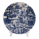 Large blue English style plate