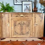 Buffet art deco en chêne massive