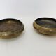 Pair of ostrich eggs on base, early 20th
