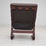 1970s, Norwegian design, Lounge chair model "Kengu" by Erde and Nordahl Solheim for Rybo Rykken
