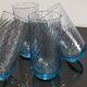 4 blue tourbillon water/orangeade glasses