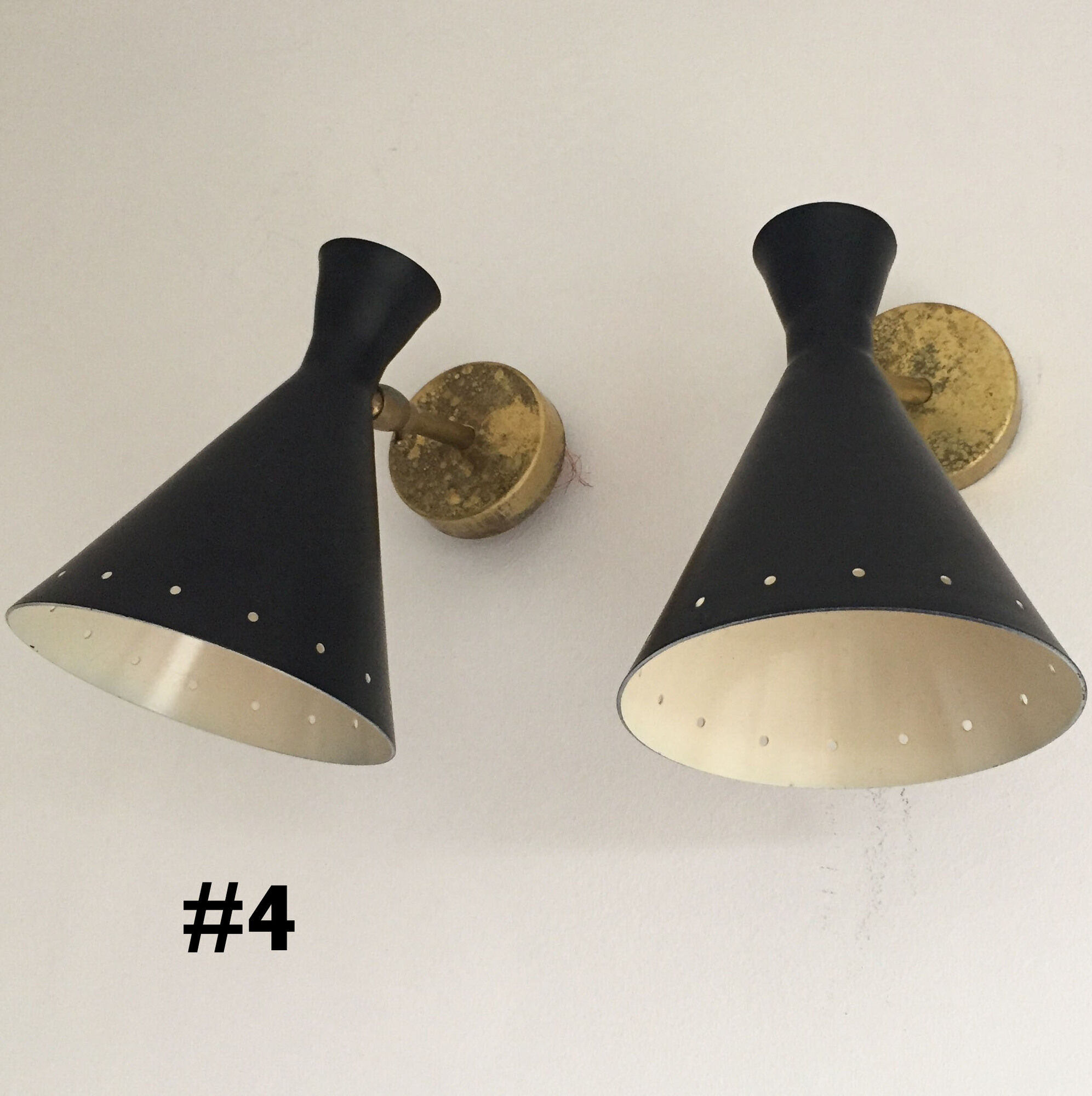 Pair of Italian design sconces 1950