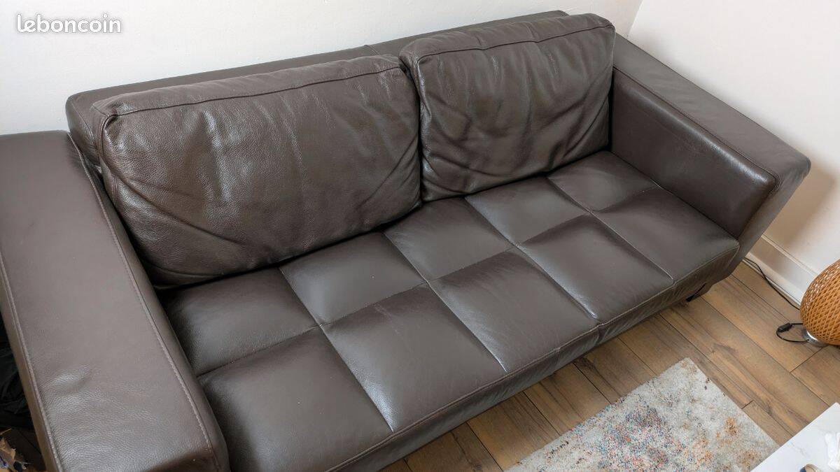 3-seater sofa Cierre Imbottiti – High-quality leather – Very good condition