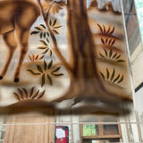 Doe-themed eglomized mirror
