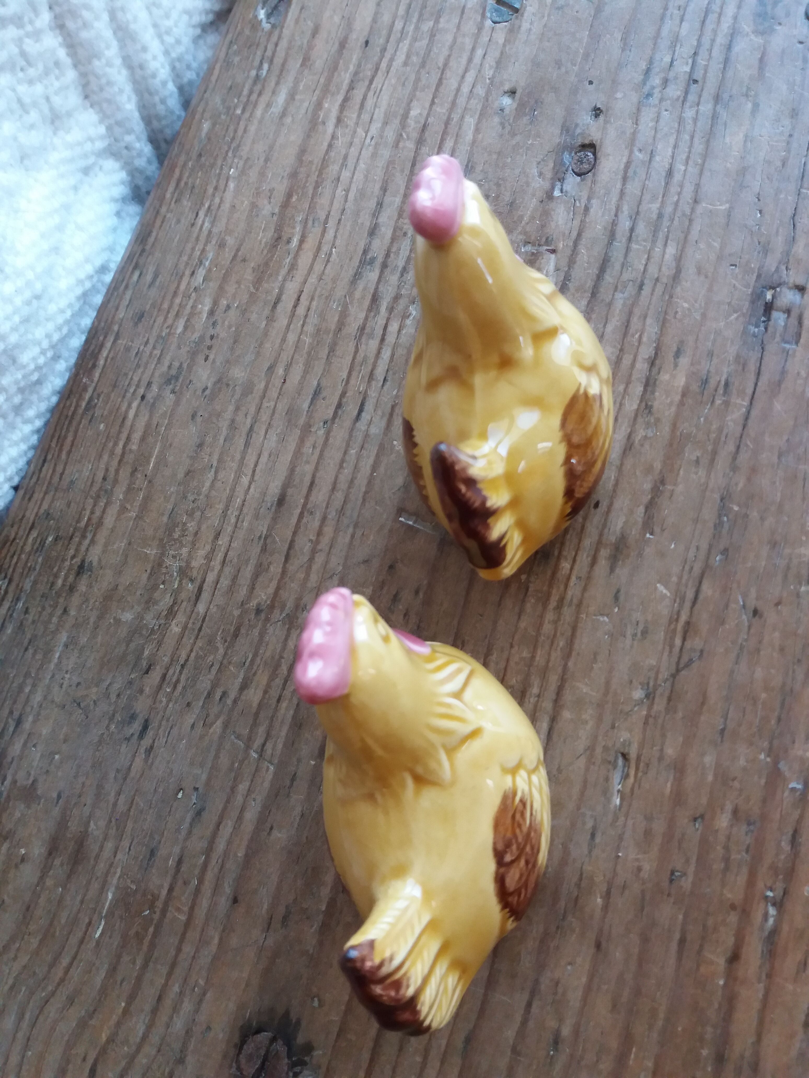 Salière poivrier zoomorphes poule barbotine