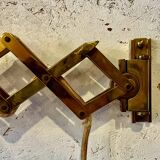 Brass accordion arm wall lamp by alfred müller for amba – 50s