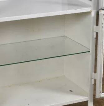Iron and glass medical cabinet 1930s