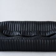 Black Leather Sandra Sofa Set by Annie Hieronimus for Ligne Roset, 1973, Set of 6