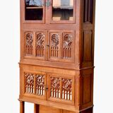 Neo-Gothic carved oak sideboard