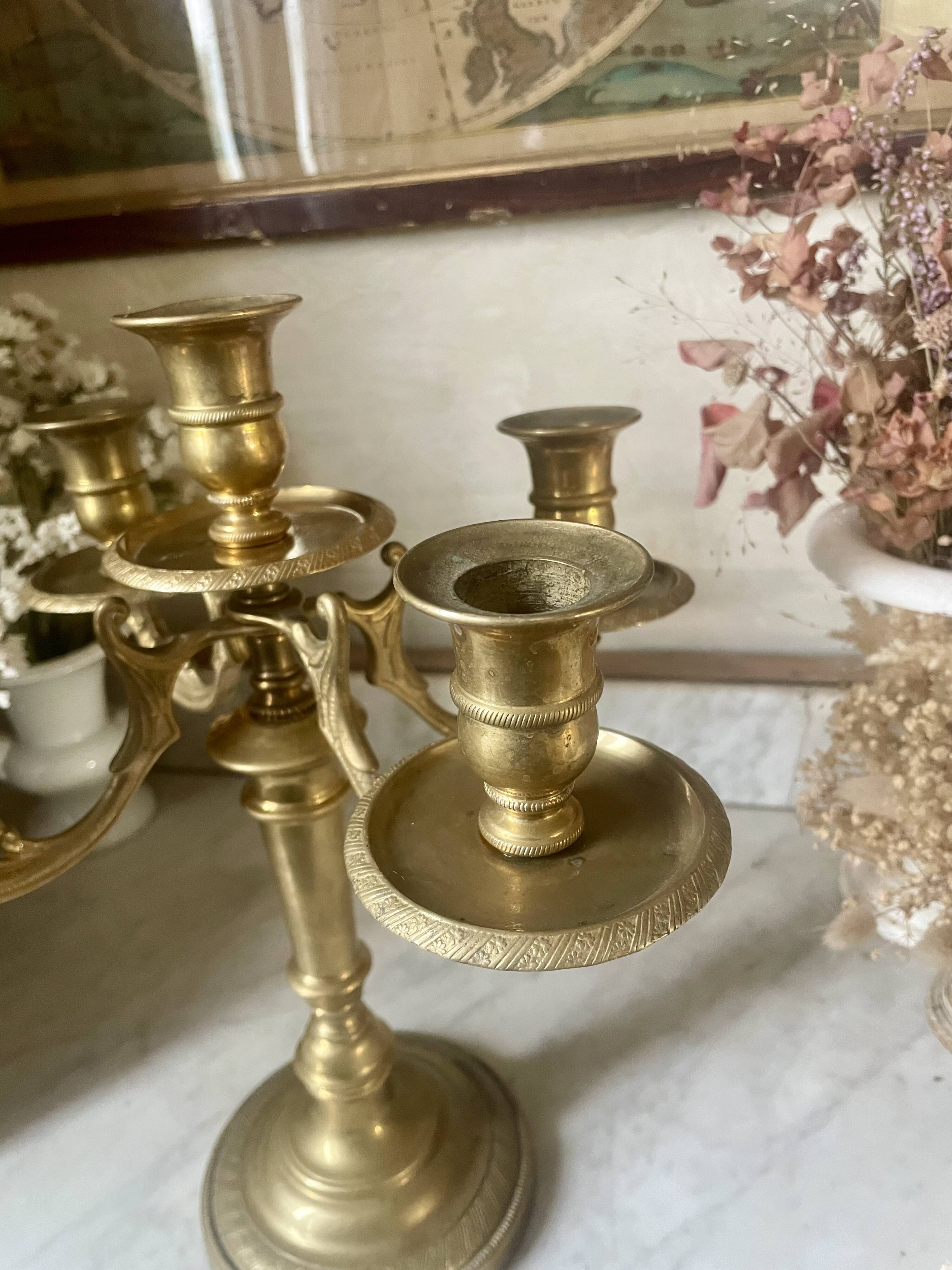 Golden bronze chandelier