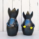 Pair of ceramic anthropomorphic vases