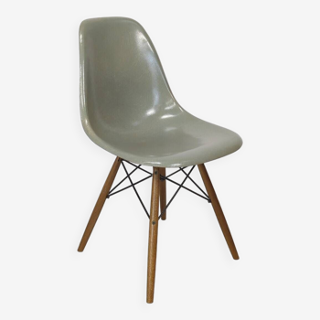 Eames Herman Miller DSW side chair in seafoam green