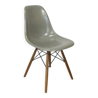 Eames Herman Miller DSW side chair in seafoam green