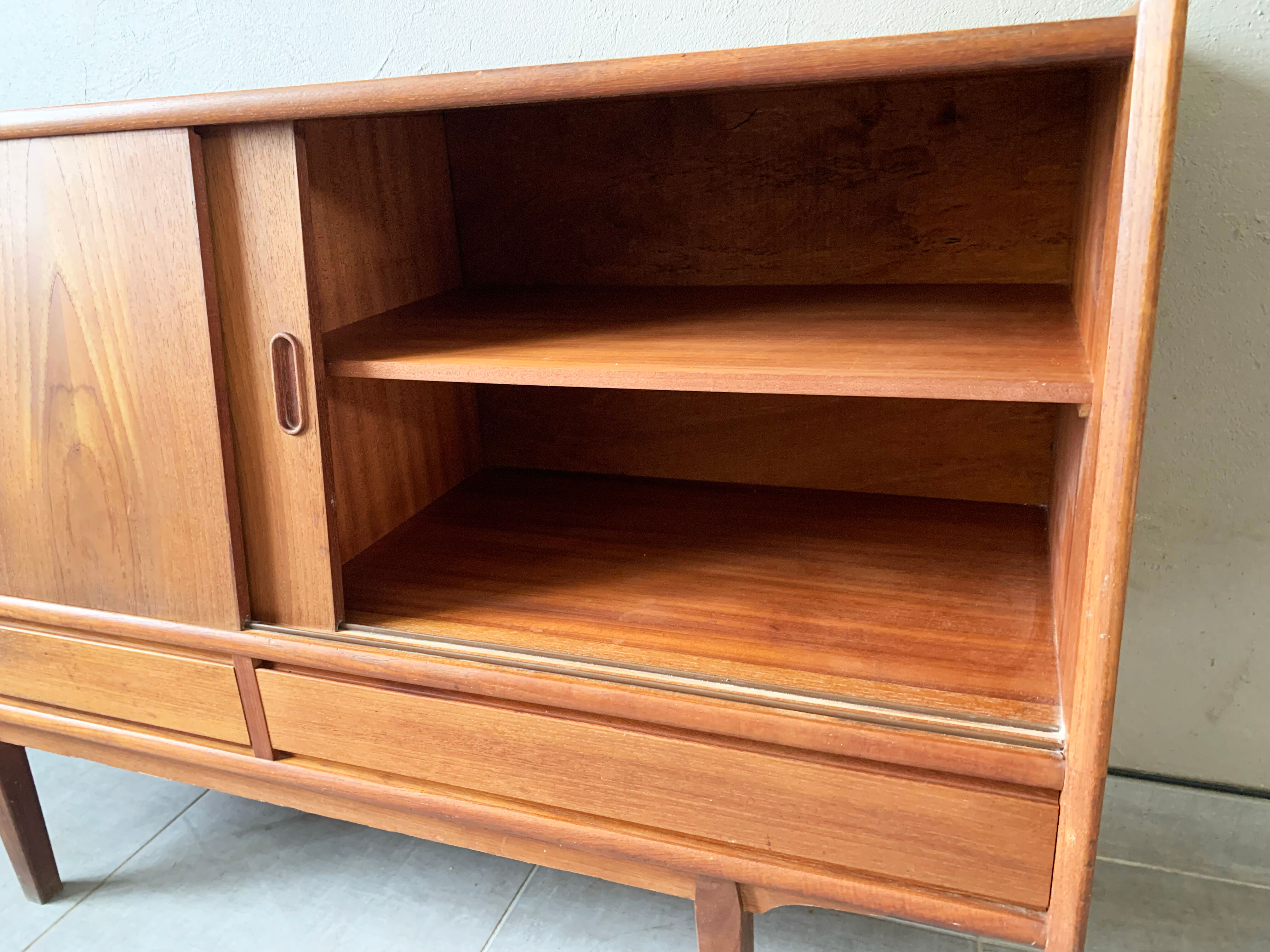 Danish vintage teak enfilade, 60s