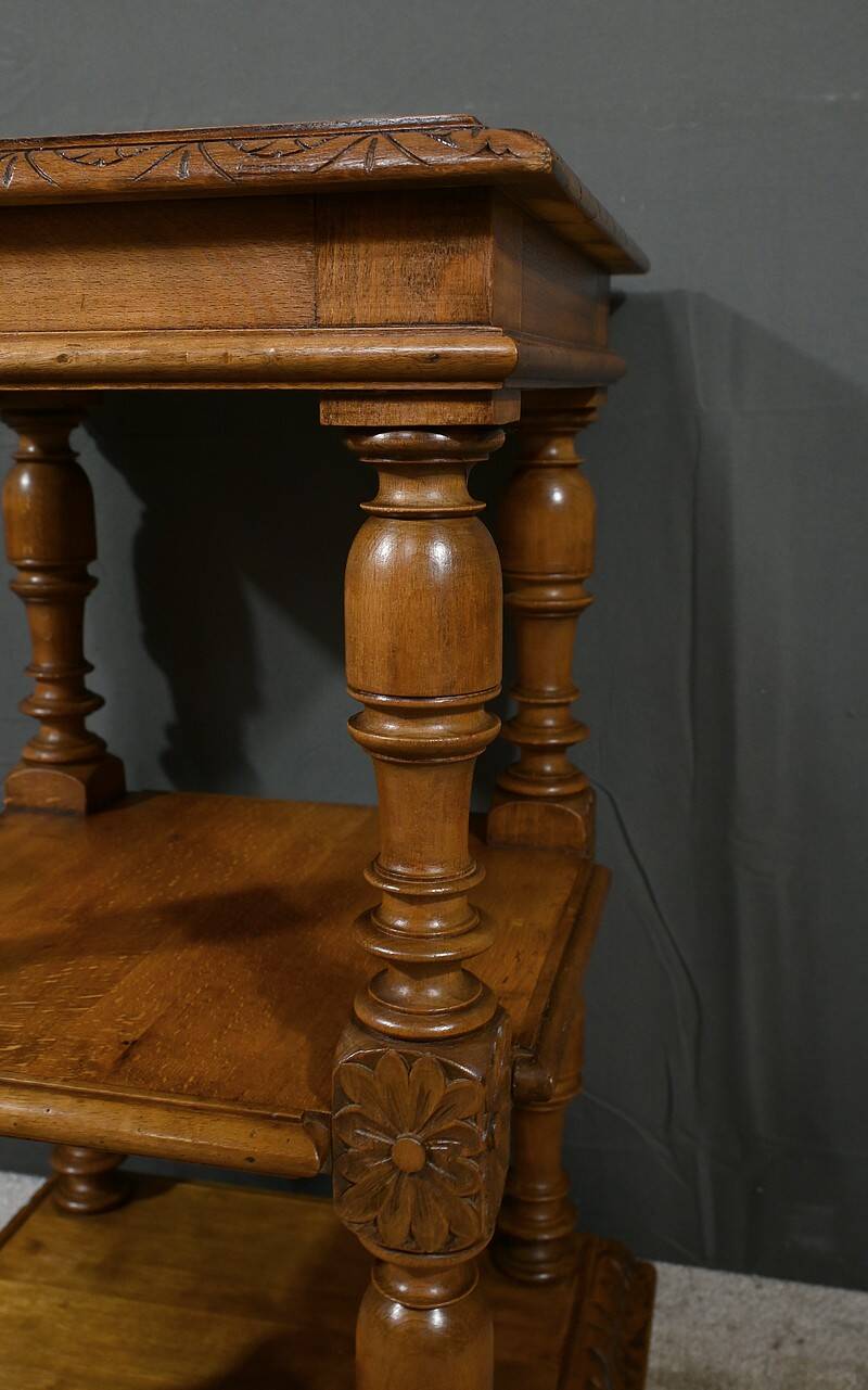Small Solid Walnut Coffee Table, Louis-Philippe Style – Late 19th Century