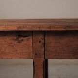 Large antique table in solid pine – France, around 1900