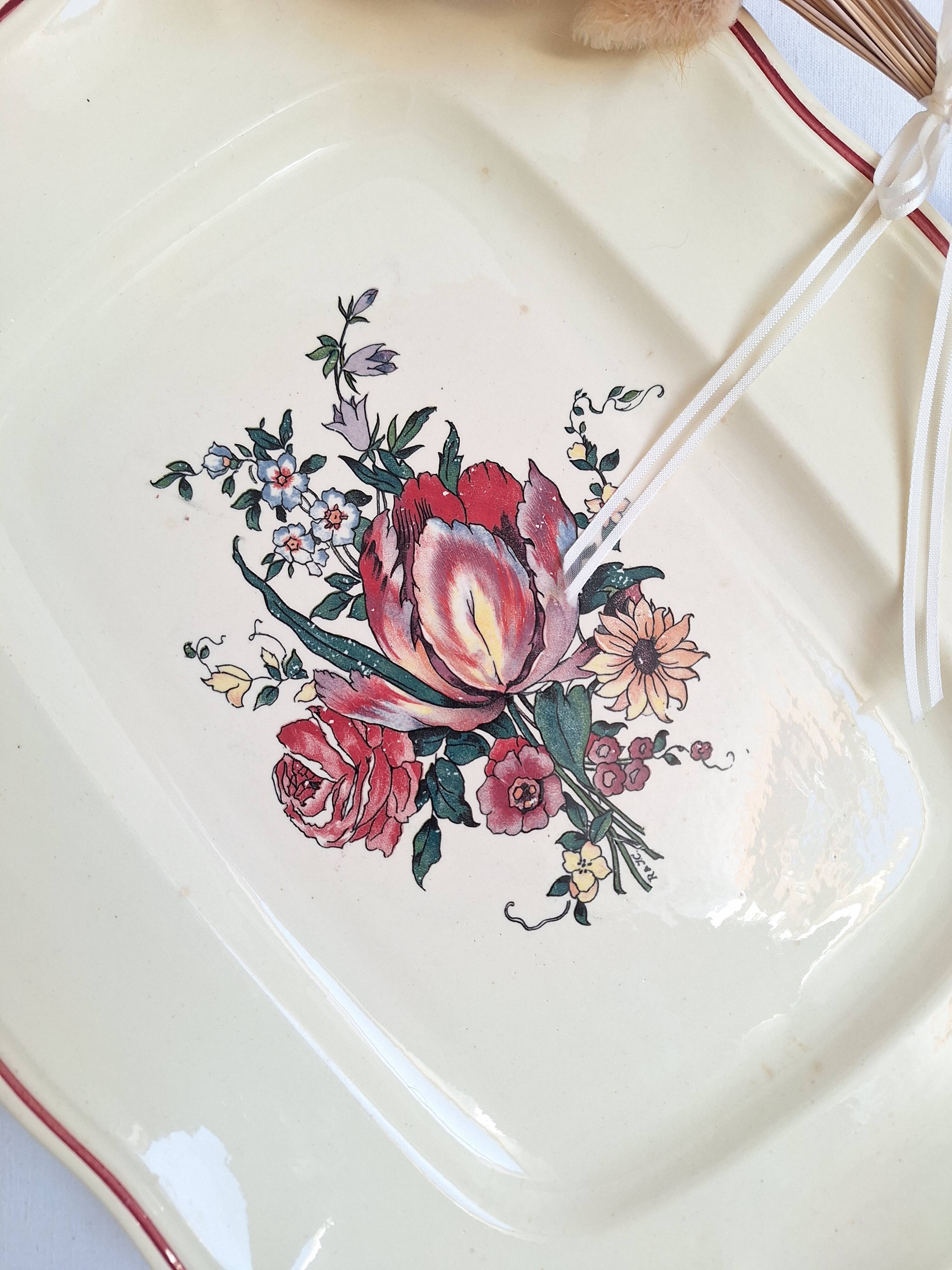 Large rectangular dish Digoin Sarreguemines Model Lorraine