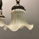 Antique italian liberty chandelier in bronze, 1940s