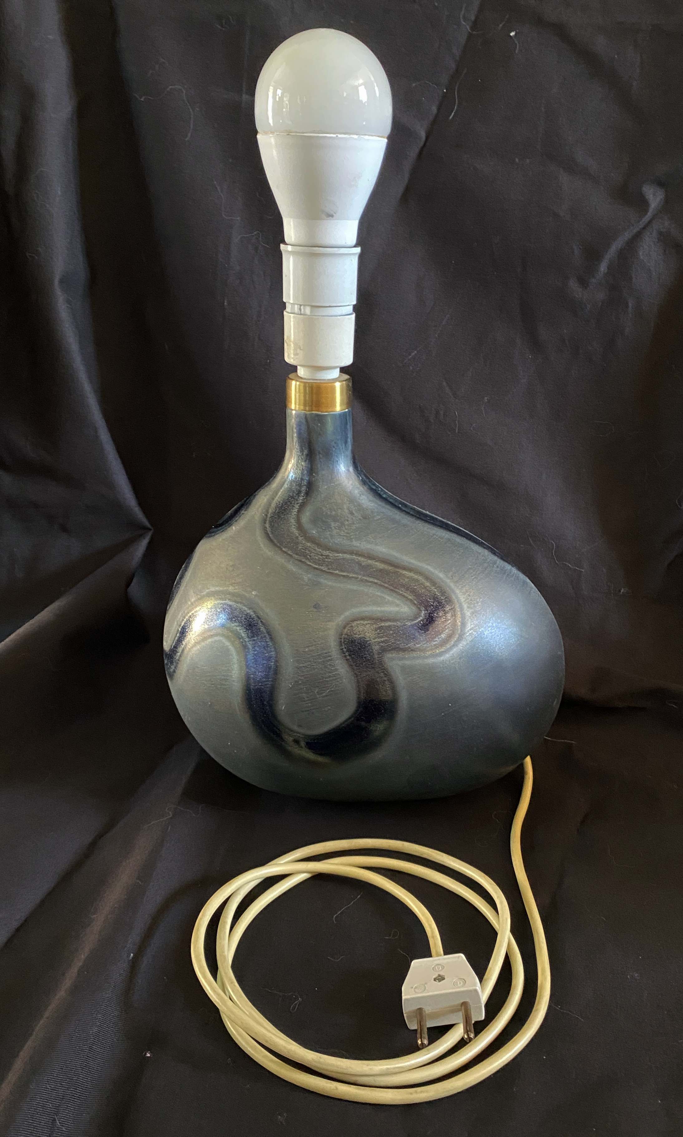 Asymmetrical desk lamp by Michael Bang (1944-2013) for Holmegaard, Denmark, 1970s