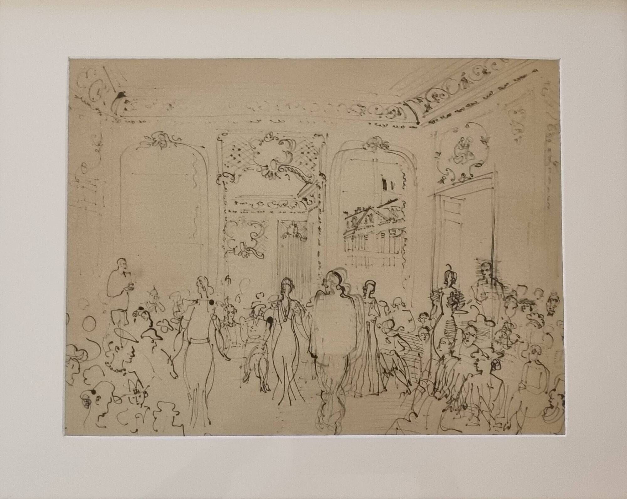 Photogravure after Raoul Dufy – "Chez Schiaparelli", 1937, 45 x 36 cm