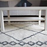 Boujaad rug in white and black natural wool, hand-woven, size 250 x 150 cm