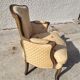 Fauteuil bergere Louis XV peint avec coussin amovible