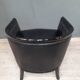 Fauteuil moderne en cuir noir