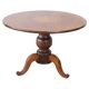 Antique Til Top Table In Walnut Inlaid, Italy Mid 19th Century