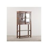 Vintage display case in natural wood