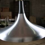 Large German pendant light in chrome metal, Tulip model by Erco 1960.