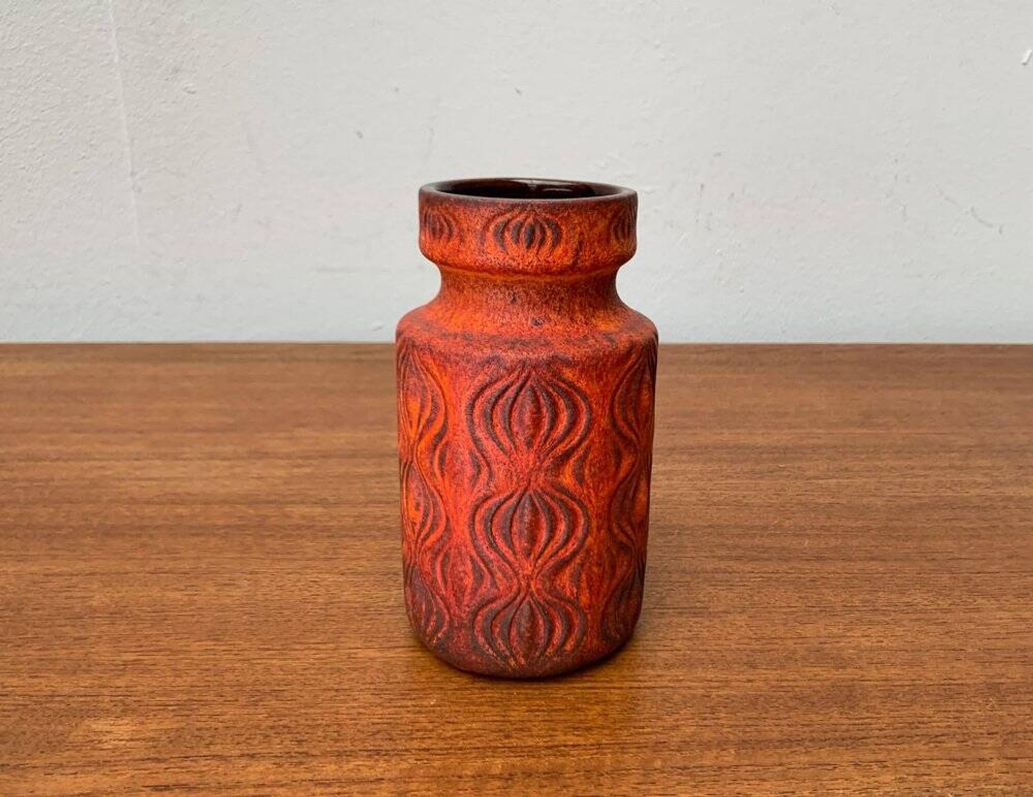 West German pottery vase WGP from the mid-century by Scheurich, 1960s.