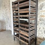 Antique printing furniture with drawers – wood & metal – industrial