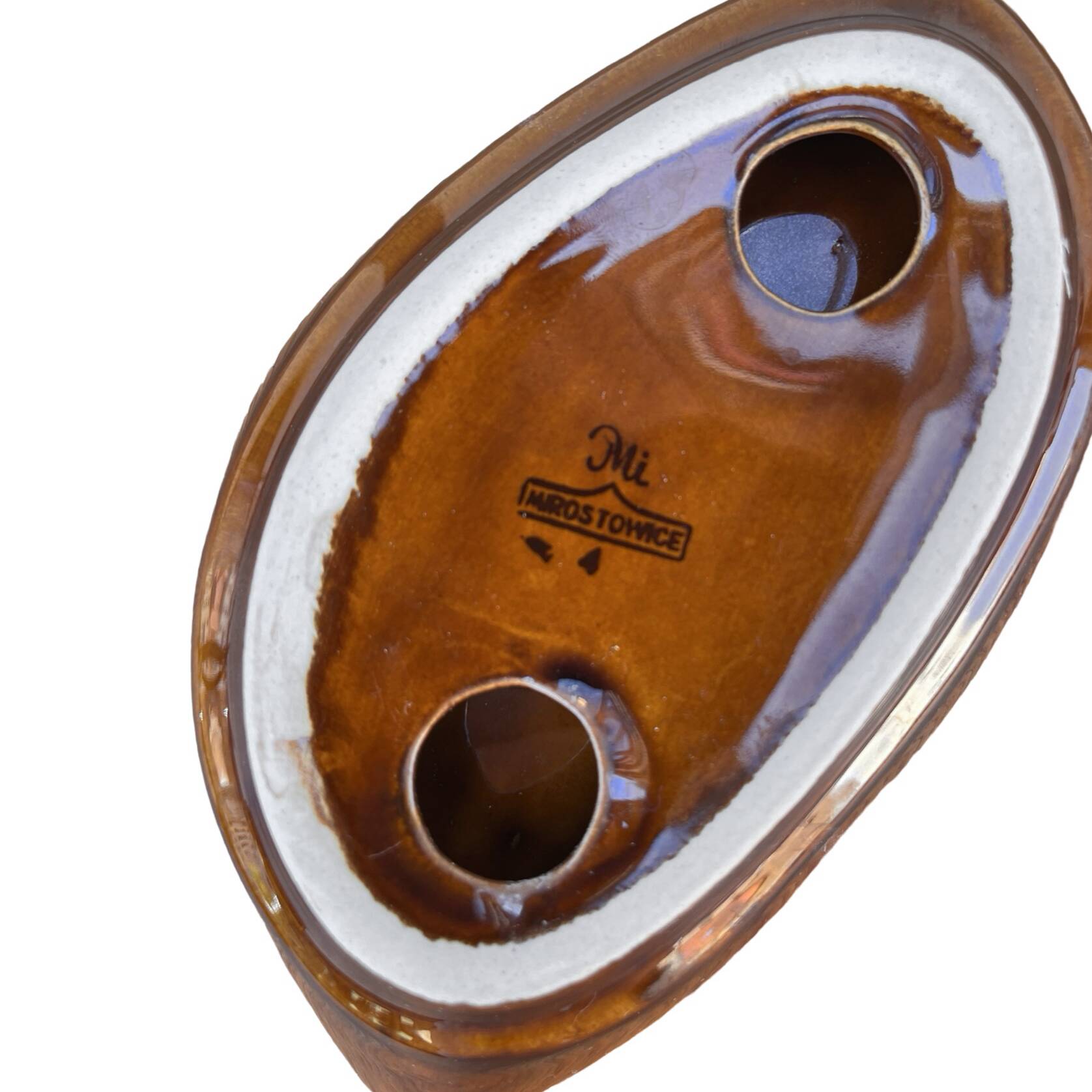 Cendrier en porcelaine en forme de feuille, conçu par A. Sadulski, Mirostowice, années 1970.