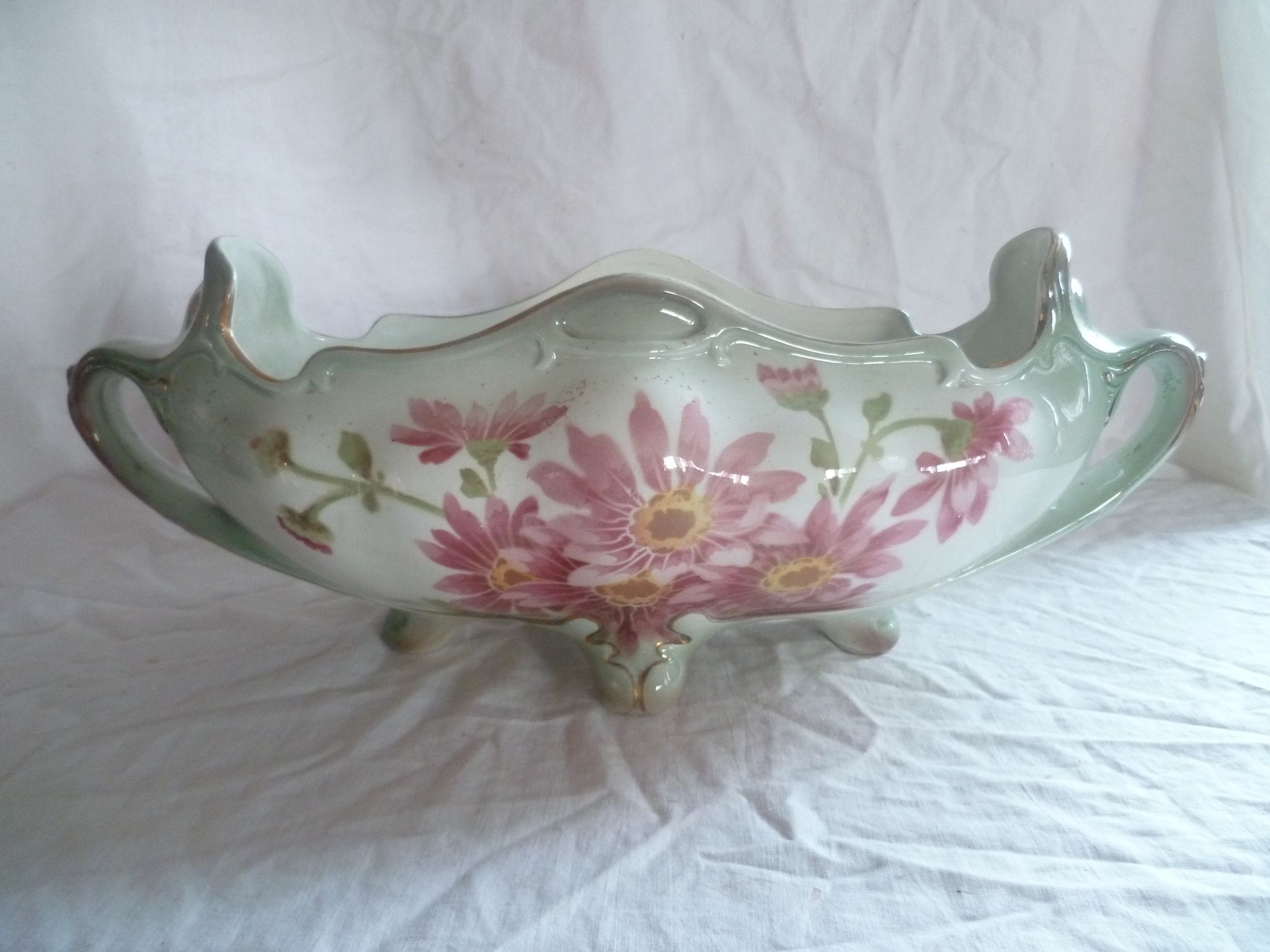 Faience gardener Luneville k&g art nouveau flower decoration