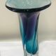 Vase kosta boda en verre violet bleu vert et transparent