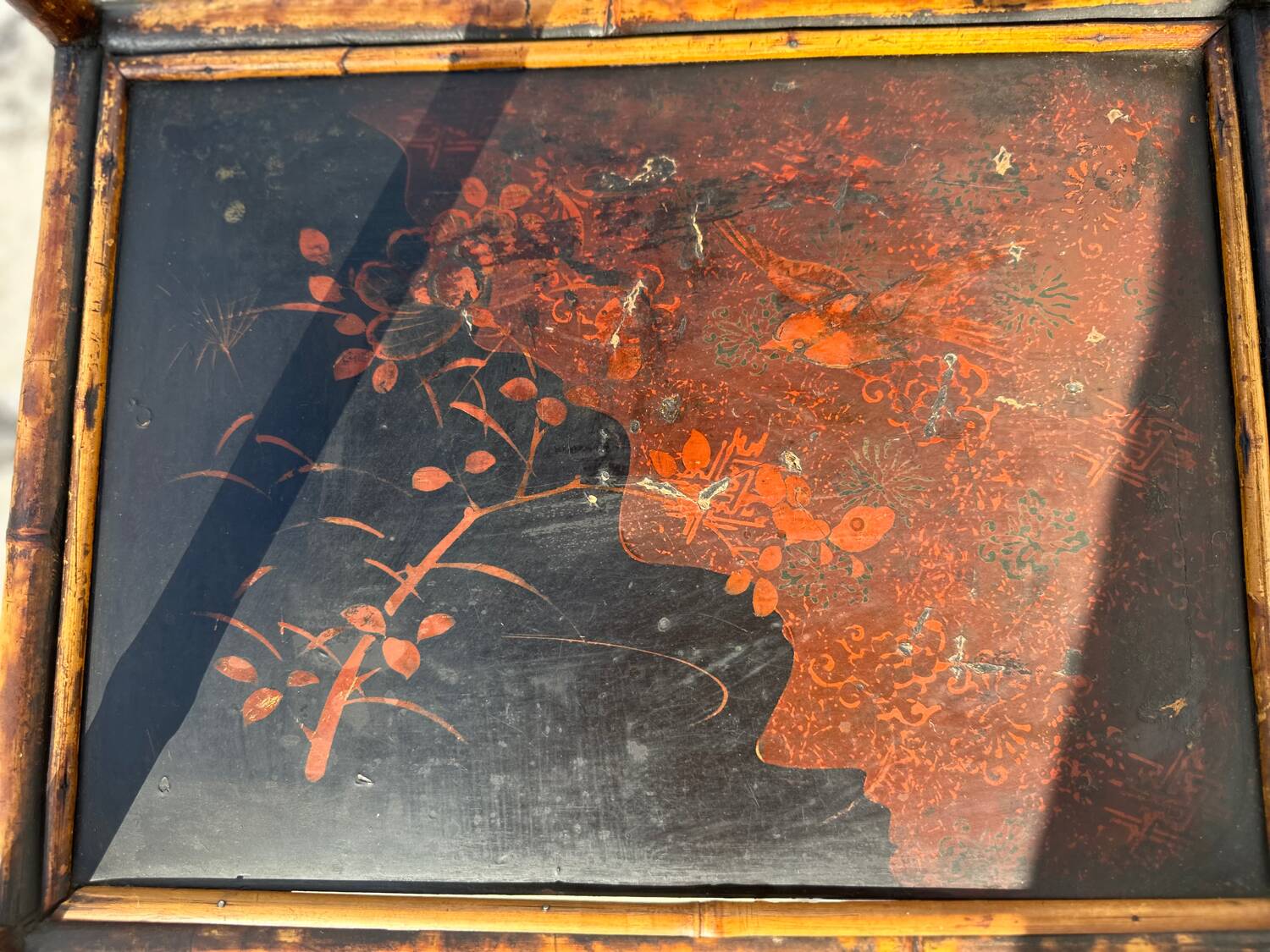 Natural Bamboo Magazine Racks, Stained, 19th Century Period