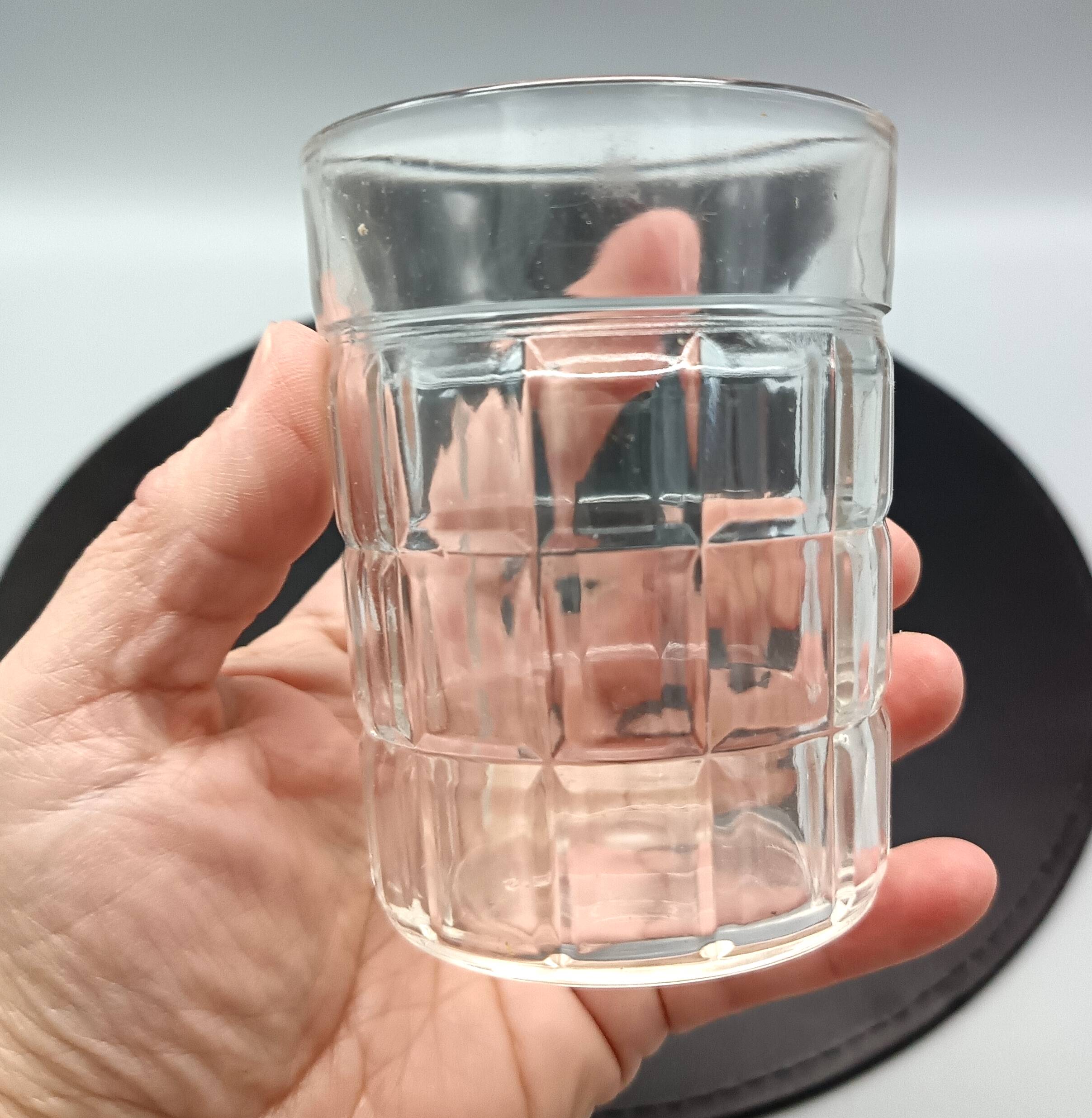 Whisky service 6 glasses, matching ice bucket and tongs, vintage 1970/80