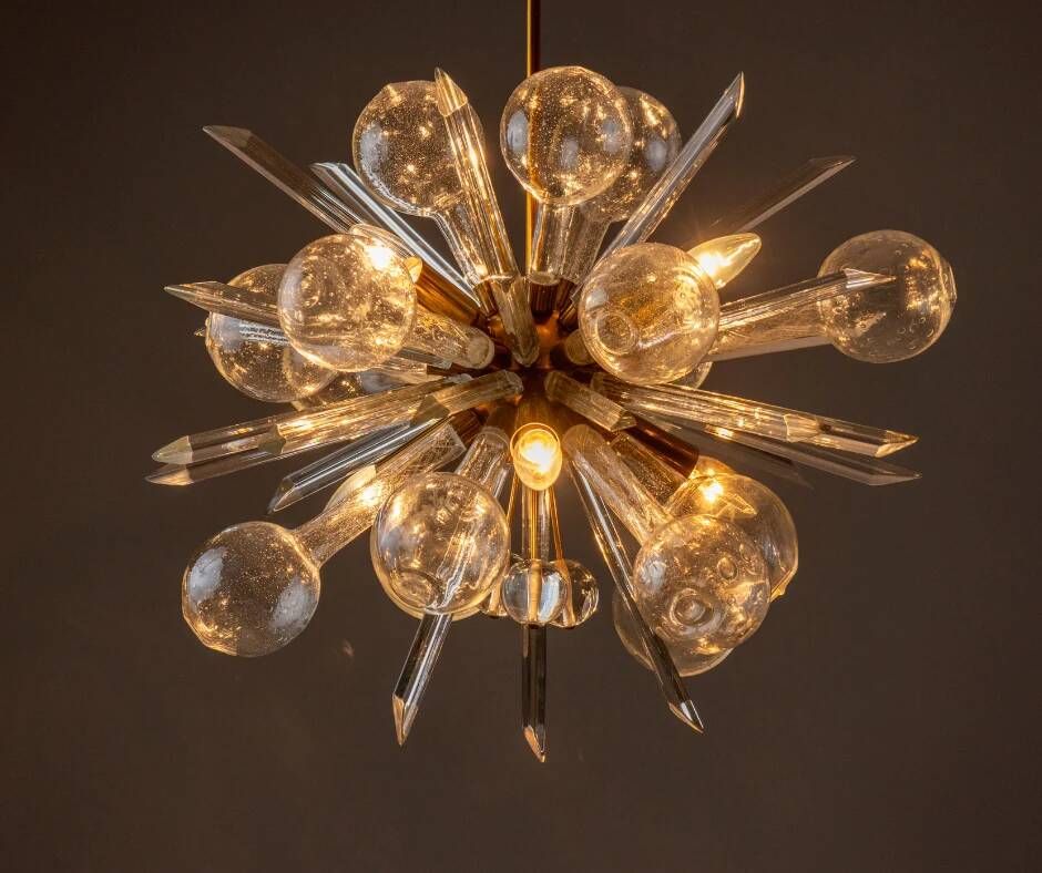 Chandelier “EXPLOSE” by René Roubíček, sculptural art glass ceiling light