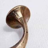 Brutalist bronze candle holder