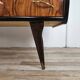 1950s six-drawer chest of drawers with glass top